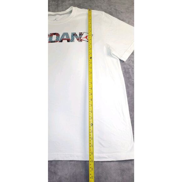 Jordan Retro Men’s Sz XXL Nike White Spell Out Graphic T Shirt C31-50 - Picture 2 of 10